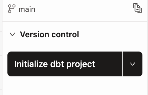 Initialize dbt project